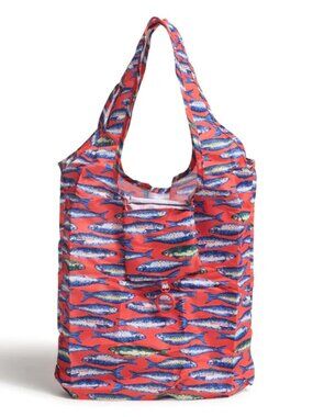 Sardine Fish Tale Vera Bradley Essential Reusable Tote Shopping Bag Charm Red
